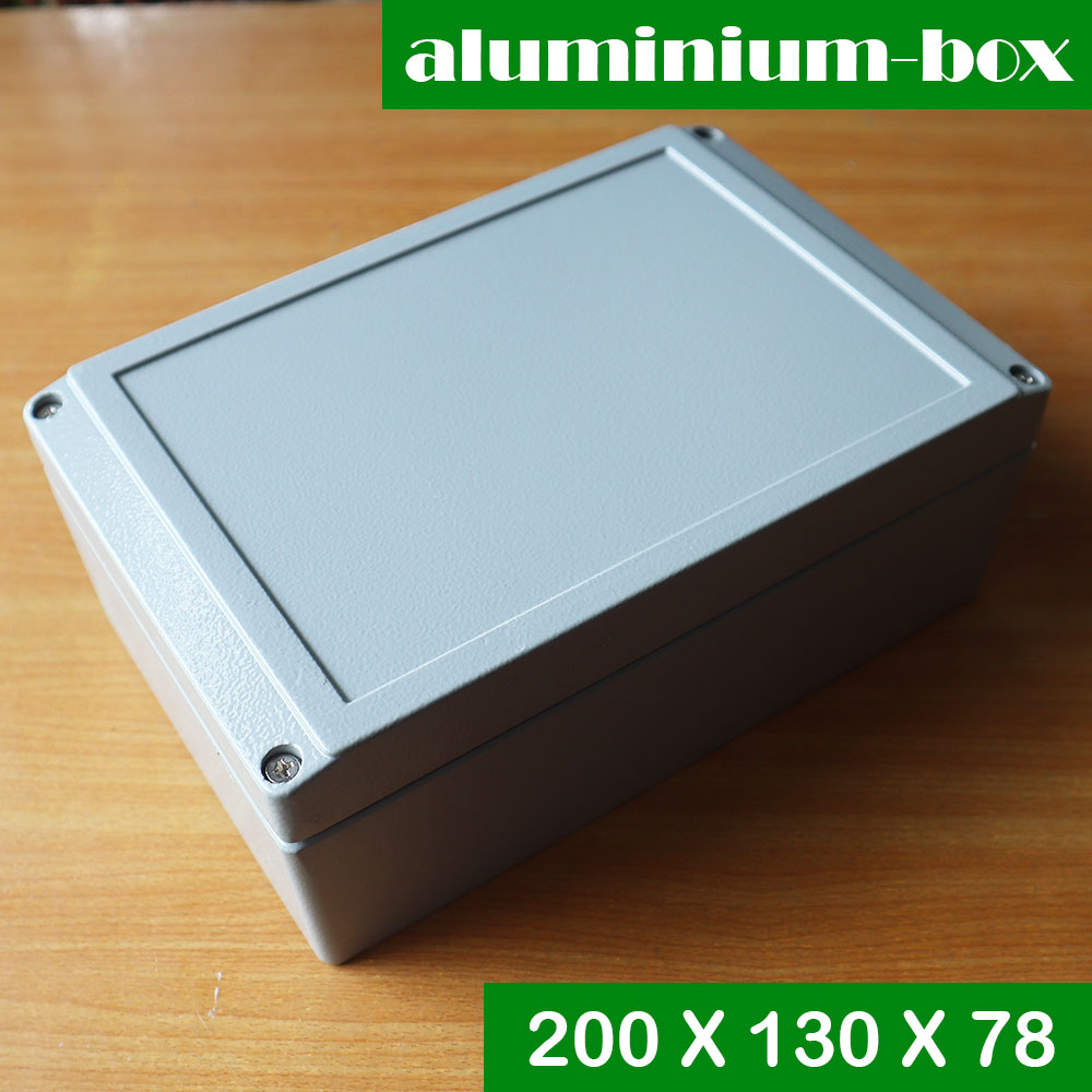 กล่องอลูมิเนียมกันน้ำ IP66 สีเทา ขนาด 200 X 130 X 78 มม. (V)