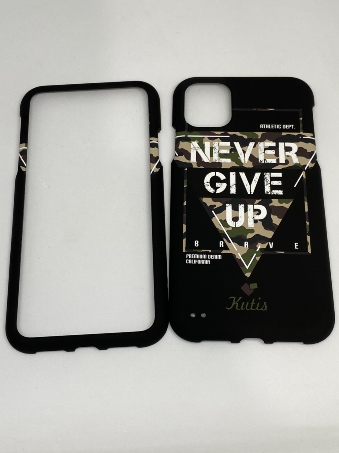 เคสคูทิส(Kutis)เคสไอโฟน11G(ลายNeverGiveUp)มาใหม่ เคสประกบหน้า-หลัง เคสเรืองแสง เคสลายวินเทจ ร้านSuperhero Klongthom