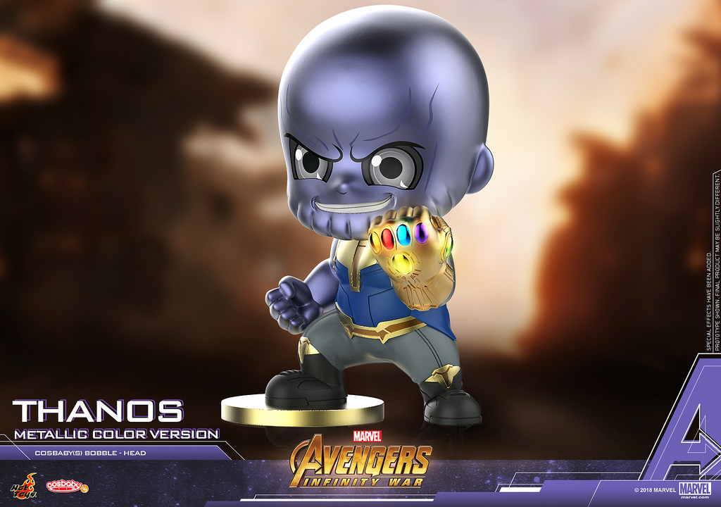 HOT TOYS COSB505 AVENGERS INFINITY WAR THANOS METALLIC VERSION COSBABY (S) BOBBLE-HEAD COLLECTIBLE