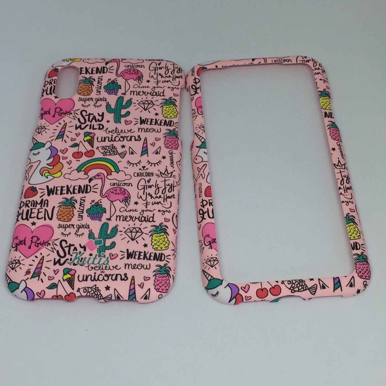 เคสคูทิสKutisไอโฟนXR(ลายฟลามิงโก้ผอม)มาใหม่ เคสประกบหน้า-หลัง เคสเรืองแสง เคสลายวินเทจ ร้านSuperhero Klongthom