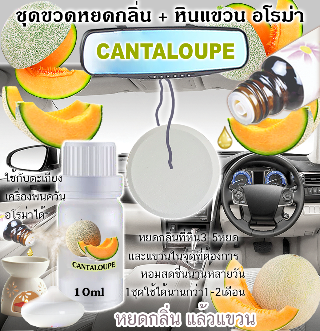 หินแขวน + ขวดหยด 10ml CANTALOUPE