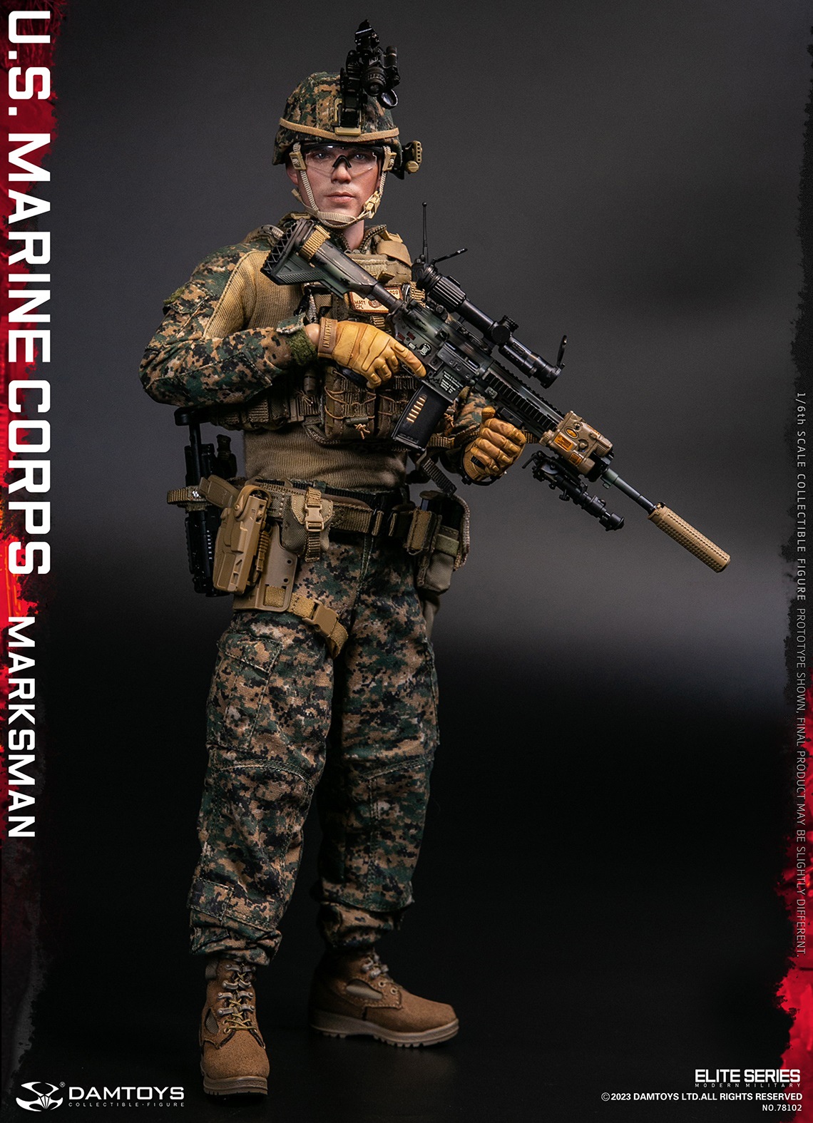 STOP SUPPLY 2023-11-03 DAMTOYS 78102 1/6 U.S. Marine Corps Marksman