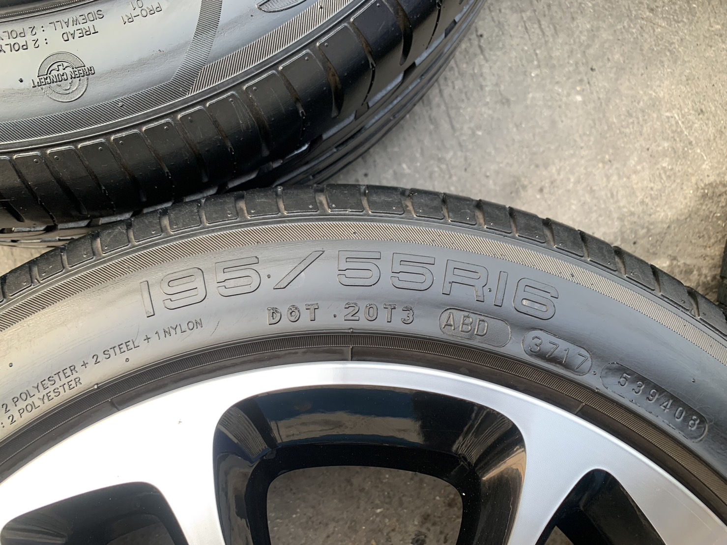 ✨ล้อแม็ก 4รู100✨MG 3 ขอบ 16 ดำหน้าเงา พร้อมยาง 195-55-16 MAXXIS ปลายปี 17