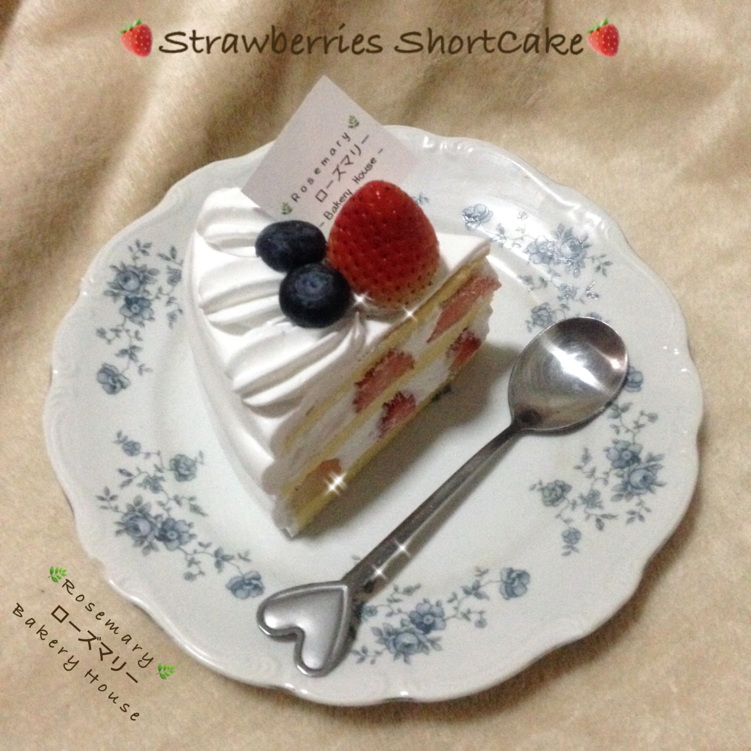 🍓 สตรอว์เบอร์รี่ชอร์ทเค้ก 🍓 (2 ปอนด์) Angel Strawberries ShortCake (2 Pound / 7" x 7") 3 ชั้น