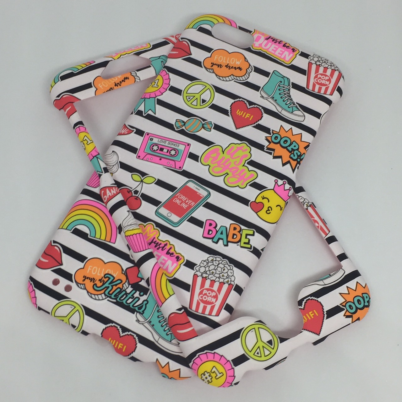 เคสคูทิส(Kutis)ไอโฟน6,6S(ลายทางม้าลายBABE)มาใหม่ เคสประกบหน้า-หลัง เคสเรืองแสงเคสลายวินเทจ ร้านSuperhero Klongthom