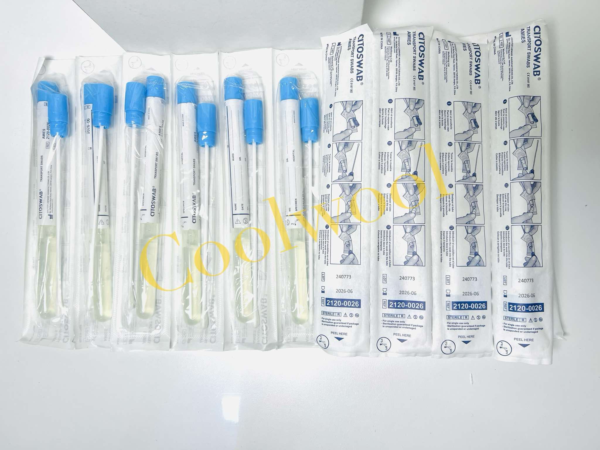 Transport swab with Amies (1pc/peel pack,100ea/pkg), sterile-CITOSWAB