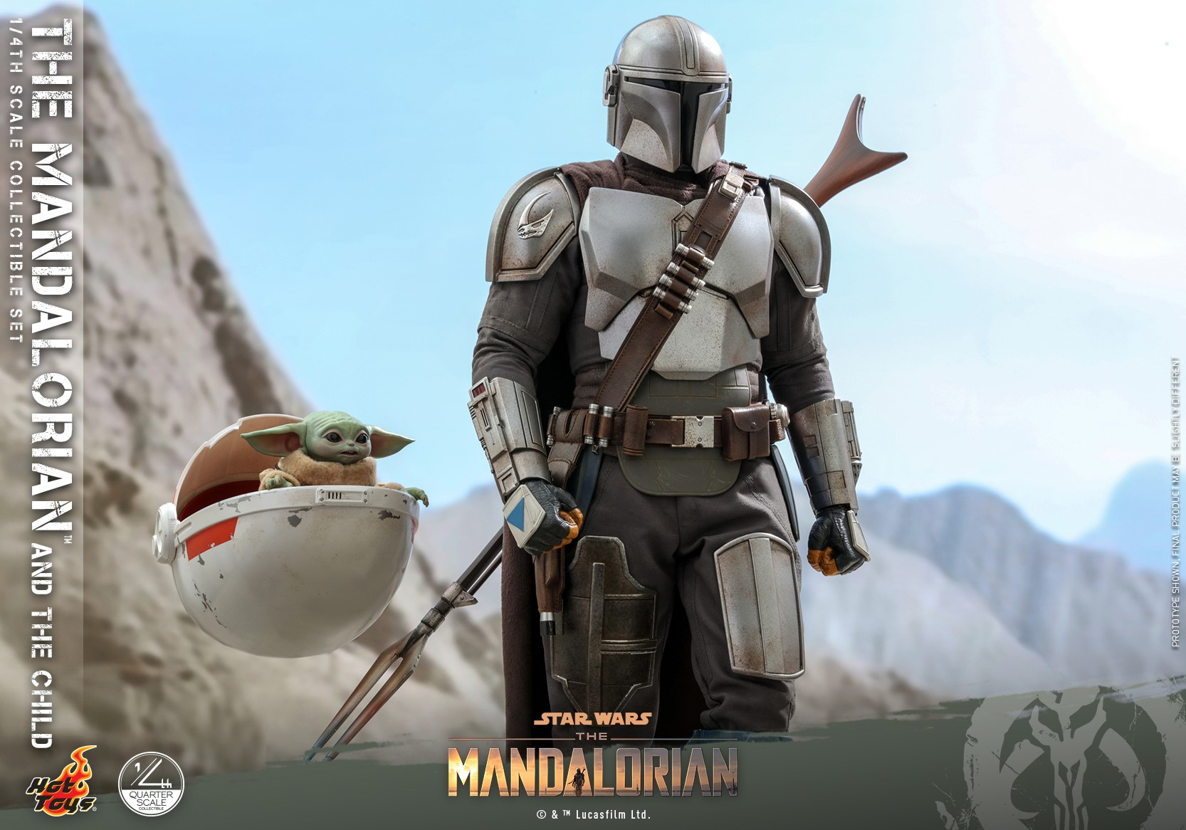 Hot Toys QS016 1/4 Star Wars™ The Mandalorian™ - The Mandalorian & The Child
