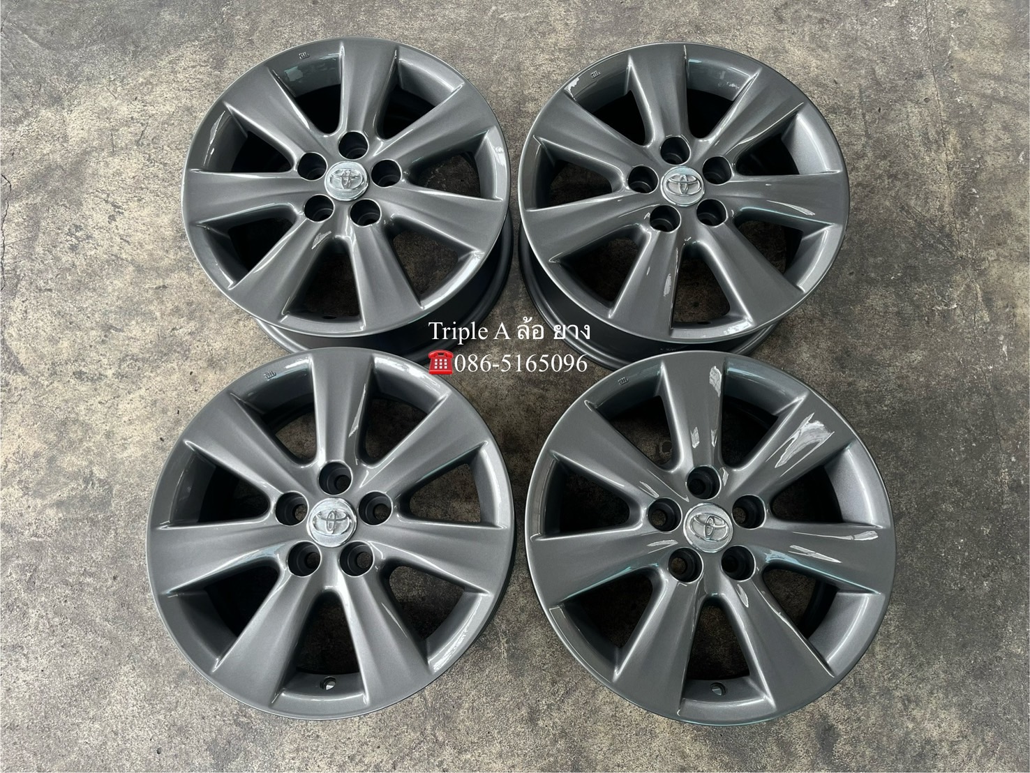 ✨ล้อแม็ก✨5รู100✨Toyota Altis ขอบ 15 สีเทา💖สวยกริ๊บ💖