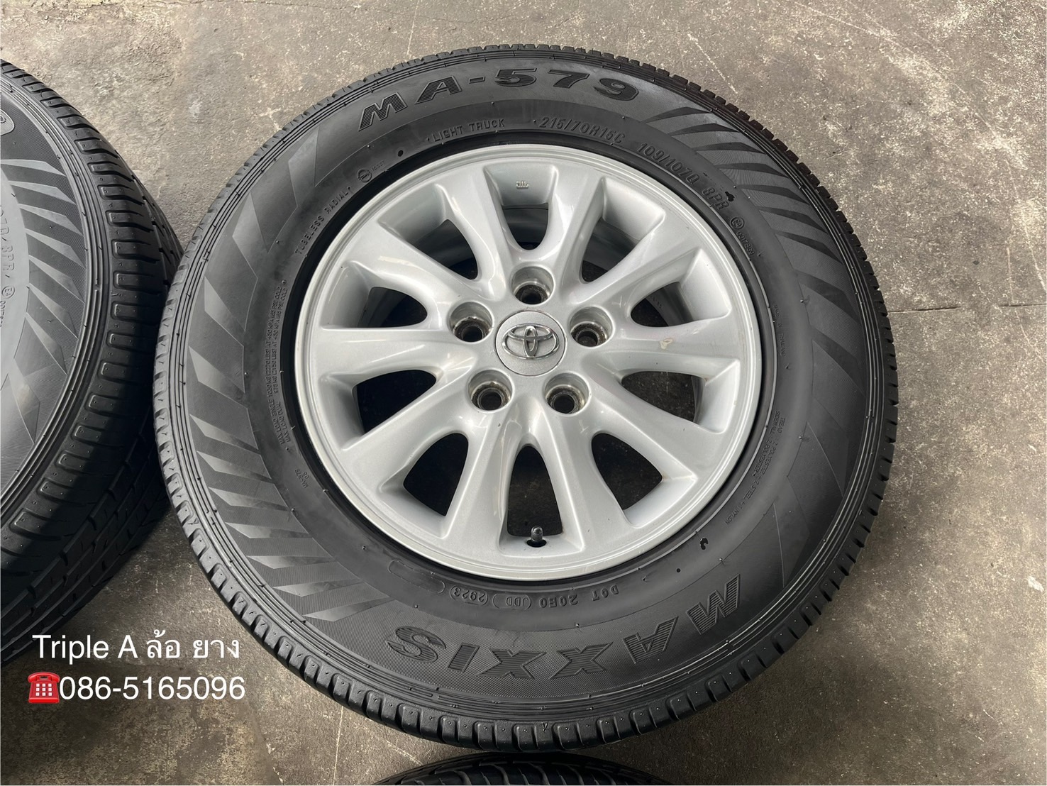 ✨ล้อแม็ก 5รู114✨Toyota ขอบ 15 พร้อมยาง 215-70-15 Maxxis🌟ปี 23🌟