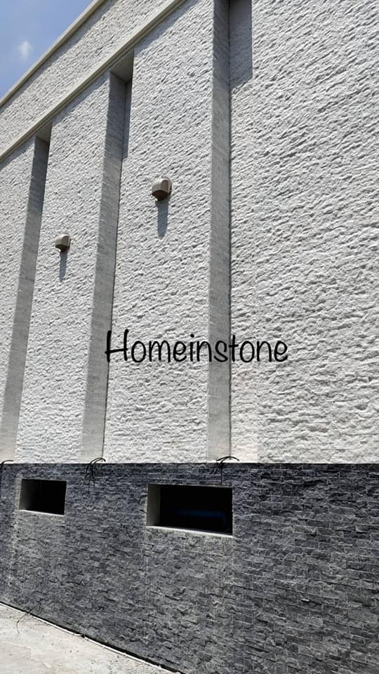 หินประดับตกแต่ง crystal black and white ขนาด 5x20