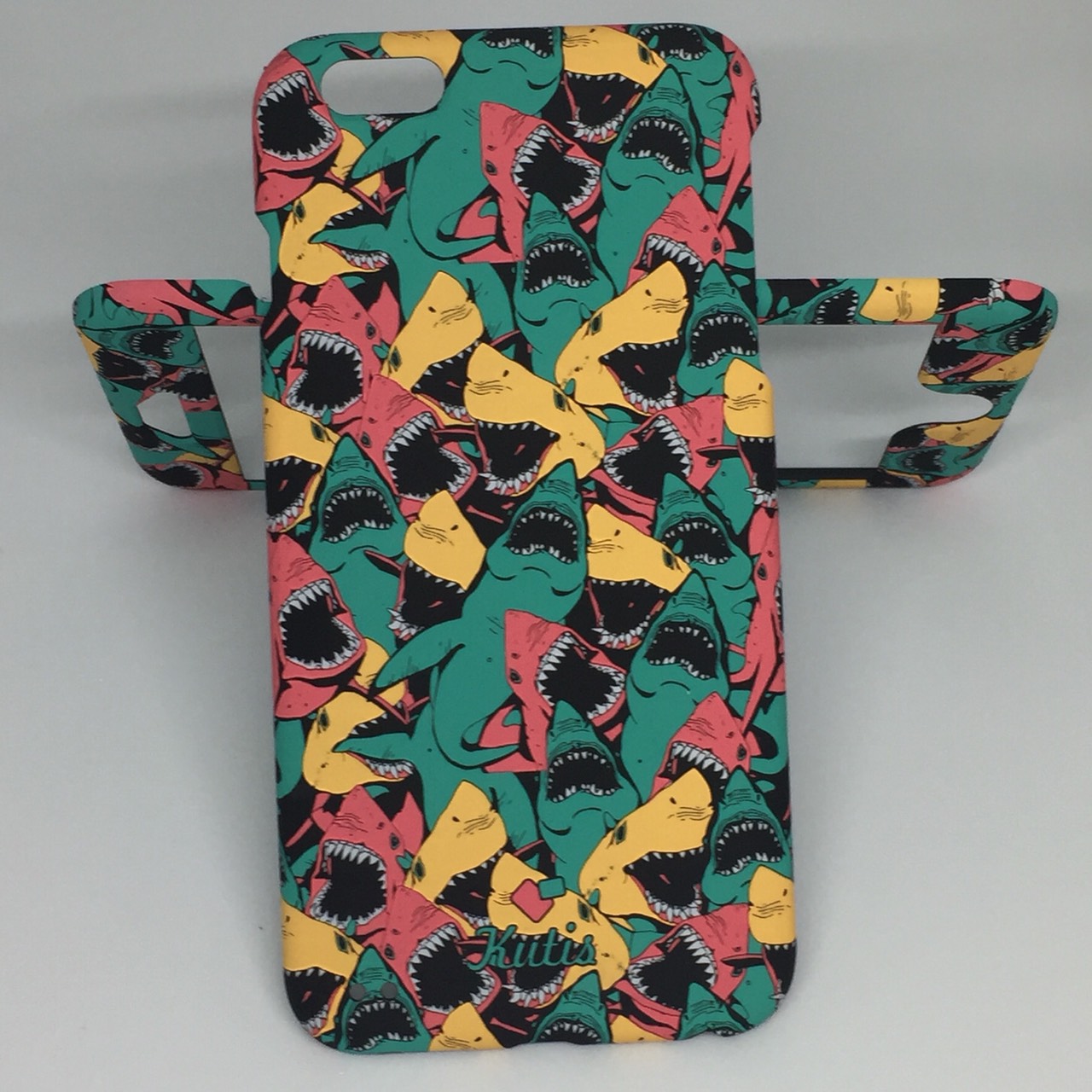 เคสคูทิส (Kutis) ไอโฟน6พลัส,6Sพลัส (ลายฉลามเขียว-แดง)มาใหม่ เคสประกบหน้า-หลัง เคสเรืองแสง เคสลายวินเทจ