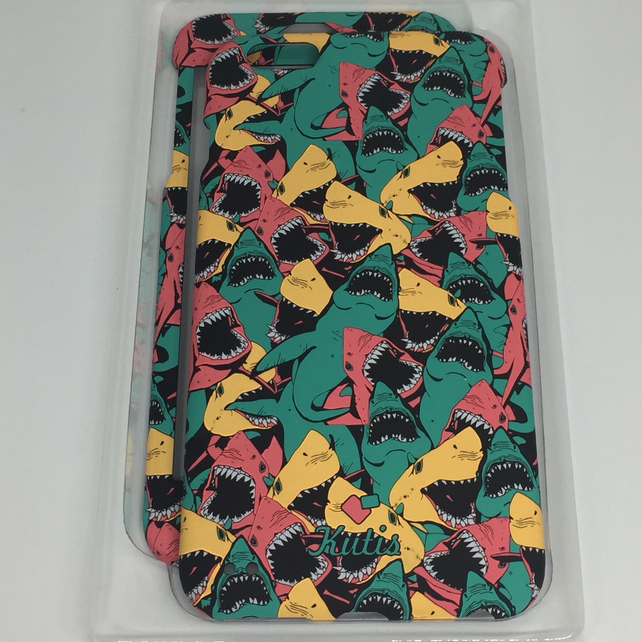 เคสคูทิส (Kutis) ไอโฟน6พลัส,6Sพลัส (ลายฉลามเขียว-แดง)มาใหม่ เคสประกบหน้า-หลัง เคสเรืองแสง เคสลายวินเทจ