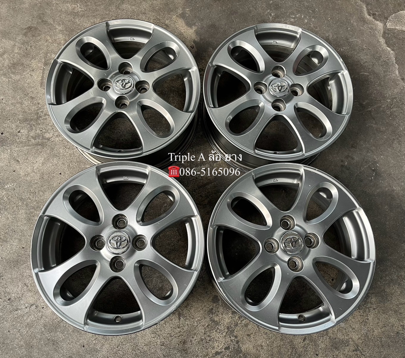 ✨ล้อแม็ก 4รู100✨Toyota Vios รุ่นพิเศษ ขอบ 15 สีเทา