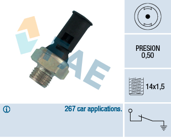 สวิทย์น้ำมันเครื่อง สีดำ 0.5BAR VOLVO 240,740,850,940 (3545696)