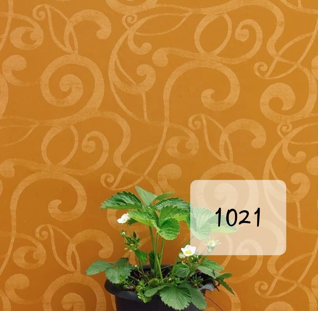 lala wall วอลเปเปอร์สไตล์โมเดิร์น สีส้มทอง 1021 ส้มทอง 60cm * 5 m.
