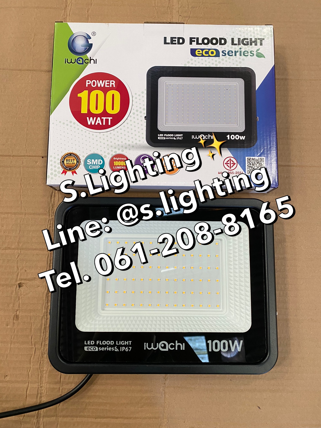 สปอร์ตไลท์ LED Flood Light Eco 100w แสงขาว