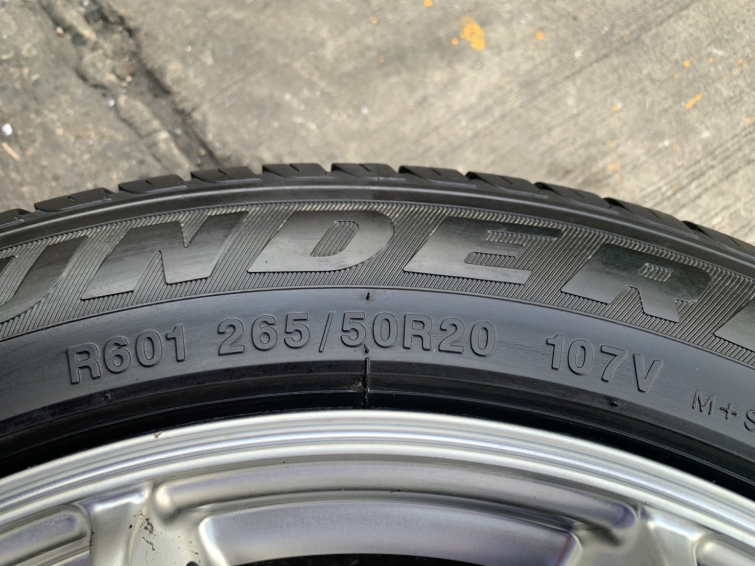 ✨ล้อแม็ก 6รู139✨Advan RS ขอบ 20 สีบอร์นไฮเปอร์ พร้อมยาง 265-50-20 THUNDERER ปลายปี 19