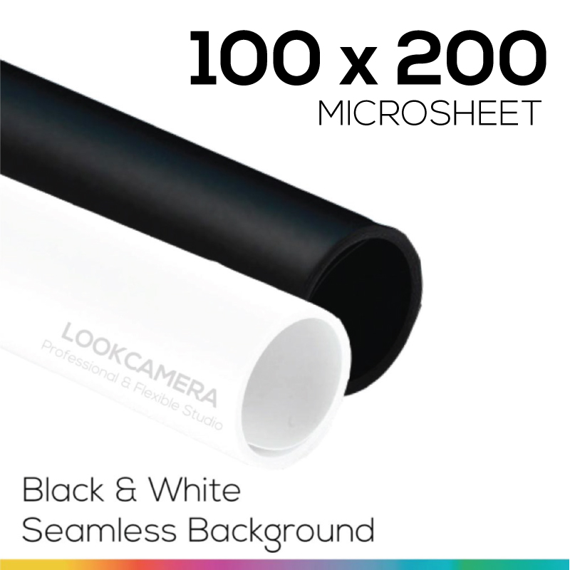 Black & White 100x200 cm ชุดคู่เริ่มต้น แผ่นไมโครชีทสีขาวและดำใหญ่ (ใหญ่) ของแท้