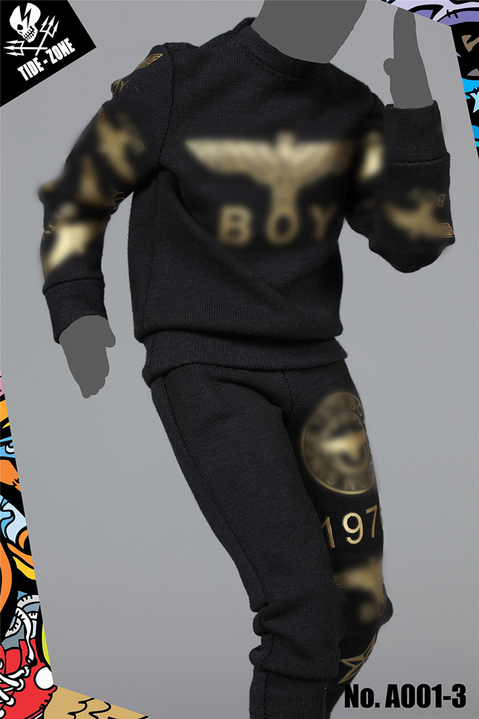 TIDE-ZONE A001 Street Fashion Black Outfits