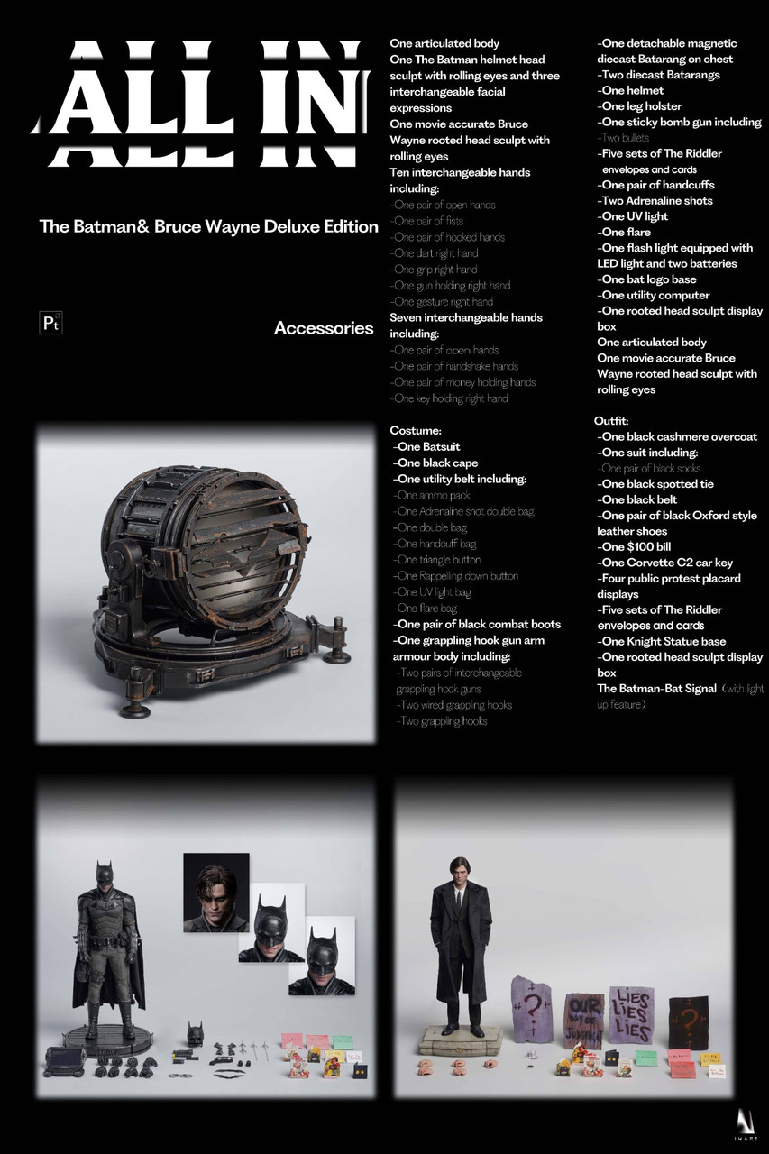 QUEEN STUDIOS x INART PT002-1D 1/6 THE BATMAN - BATMAN & BRUCE WAYNE (DELUXE EDITION)