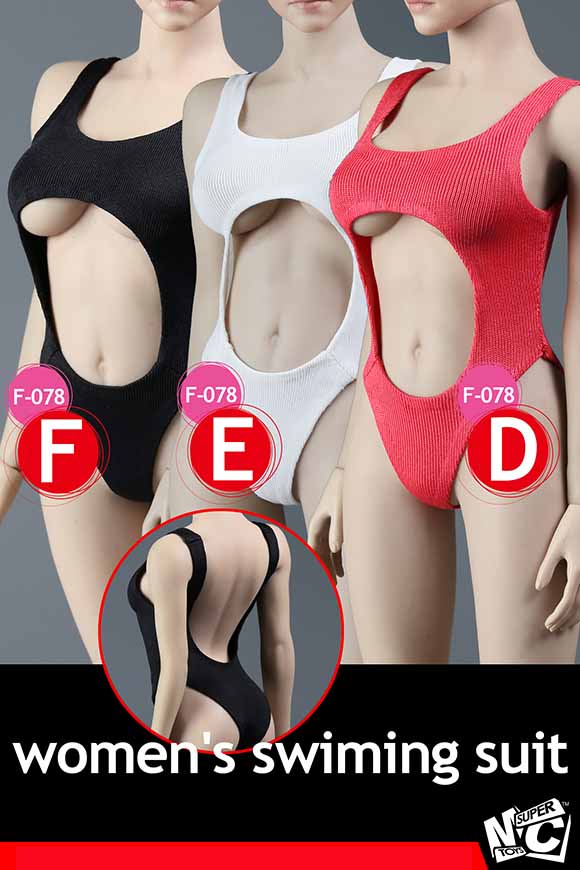 SUPERMCToys F-078 Women's Swimming Suit & Sheer Bodysuit