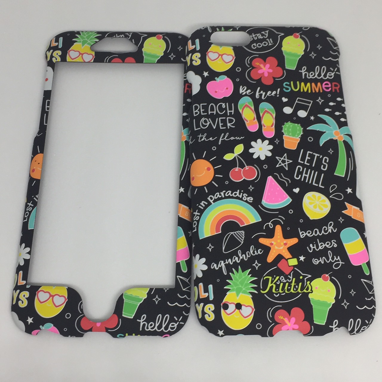 เคสคูทิส(Kutis)ไอโฟน6,6S(ลายHello Summer)มาใหม่ เคสประกบหน้า-หลัง เคสเรืองแสงเคสลายวินเทจ ร้านSuperhero Klongthom