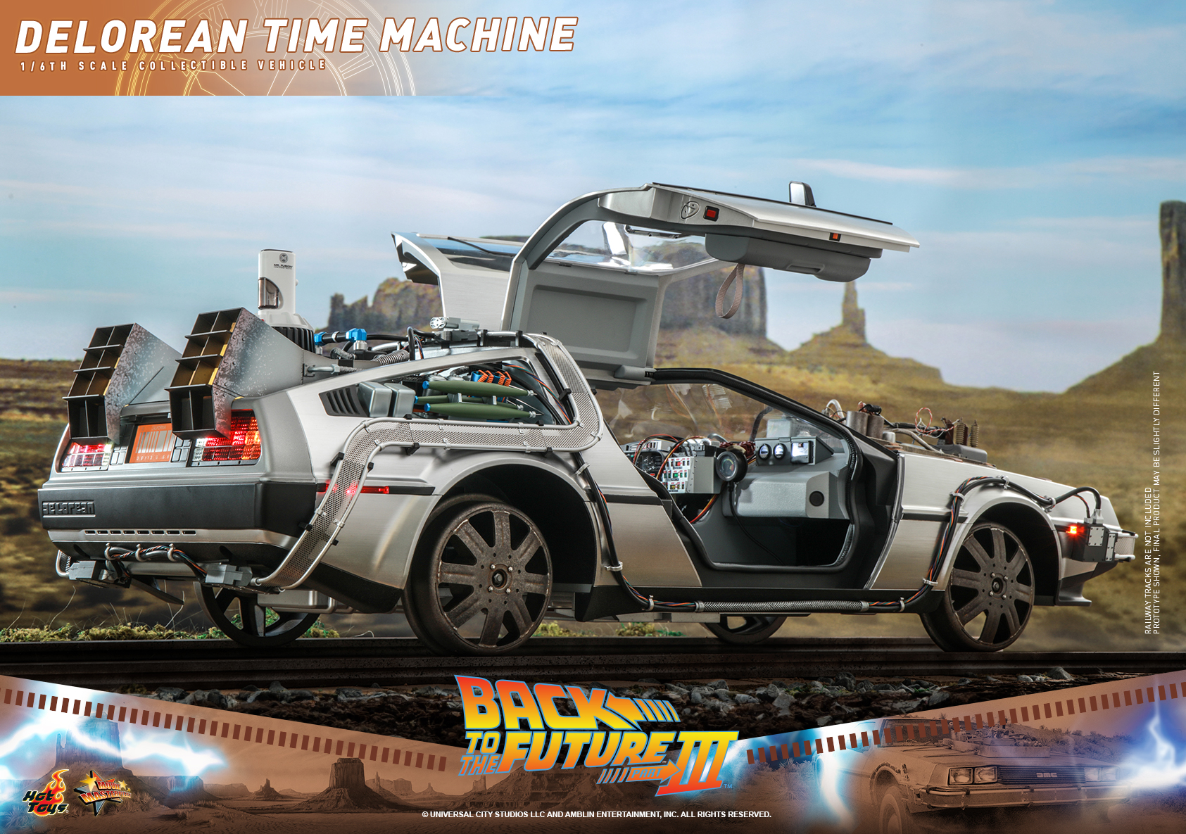 Hot Toys MMS738 1/6 Back to the Future III - DeLorean Time Machine