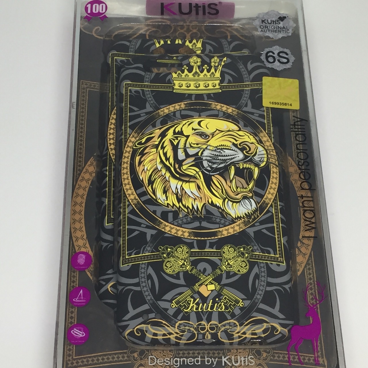 เคสคูทิส (Kutis) ไอโฟน6,6S(ลายหน้าเสือสีทอง)