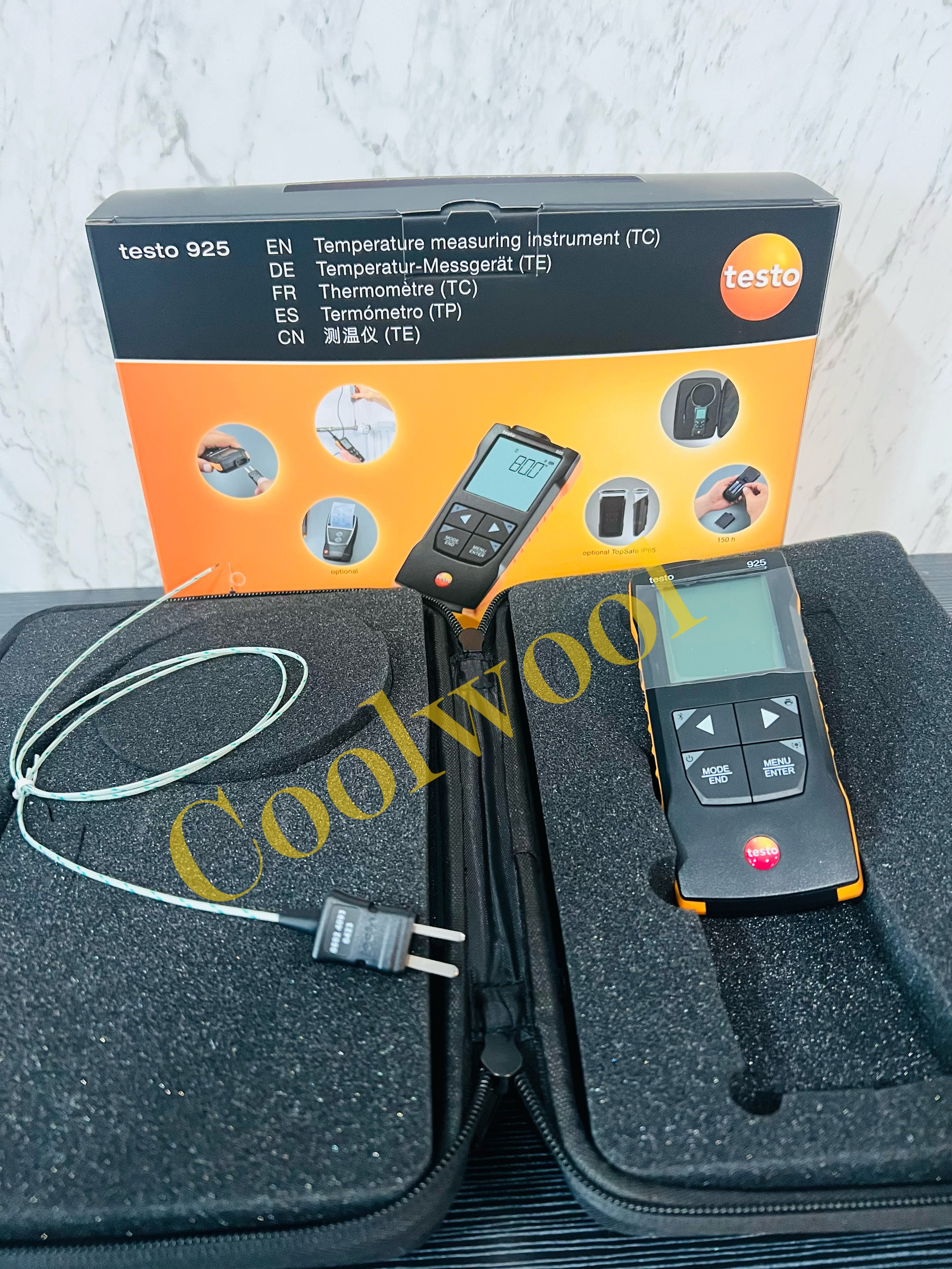 Testo 925 เครื่องวัดอุณหภูมิดิจิตอล ชนิดโพรบ K thermocouple Max 1000C