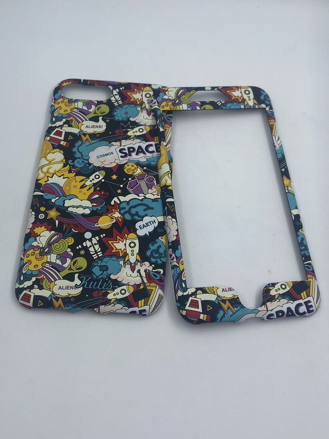 เคสคูทิส(Kutis)เคสไอโฟน7พลัส,8พลัส(ลายSPACE)มาใหม่ เคสประกบหน้า-หลัง เคสเรืองแสง เคสลายวินเทจ ร้านSuperhero Klongthom