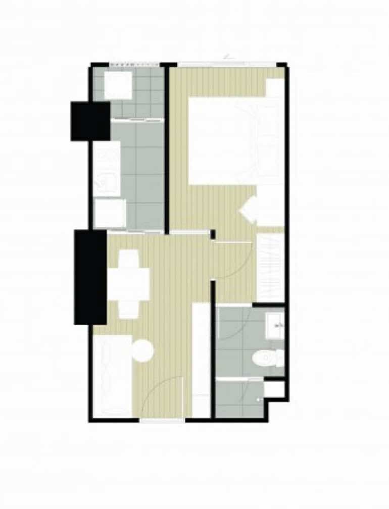 เช่า / ขาย คอนโด IDEO รามคำแหง - ลำสาลี สเตชั่น ชั้น 21 ขนาด 31.5 ตรม.