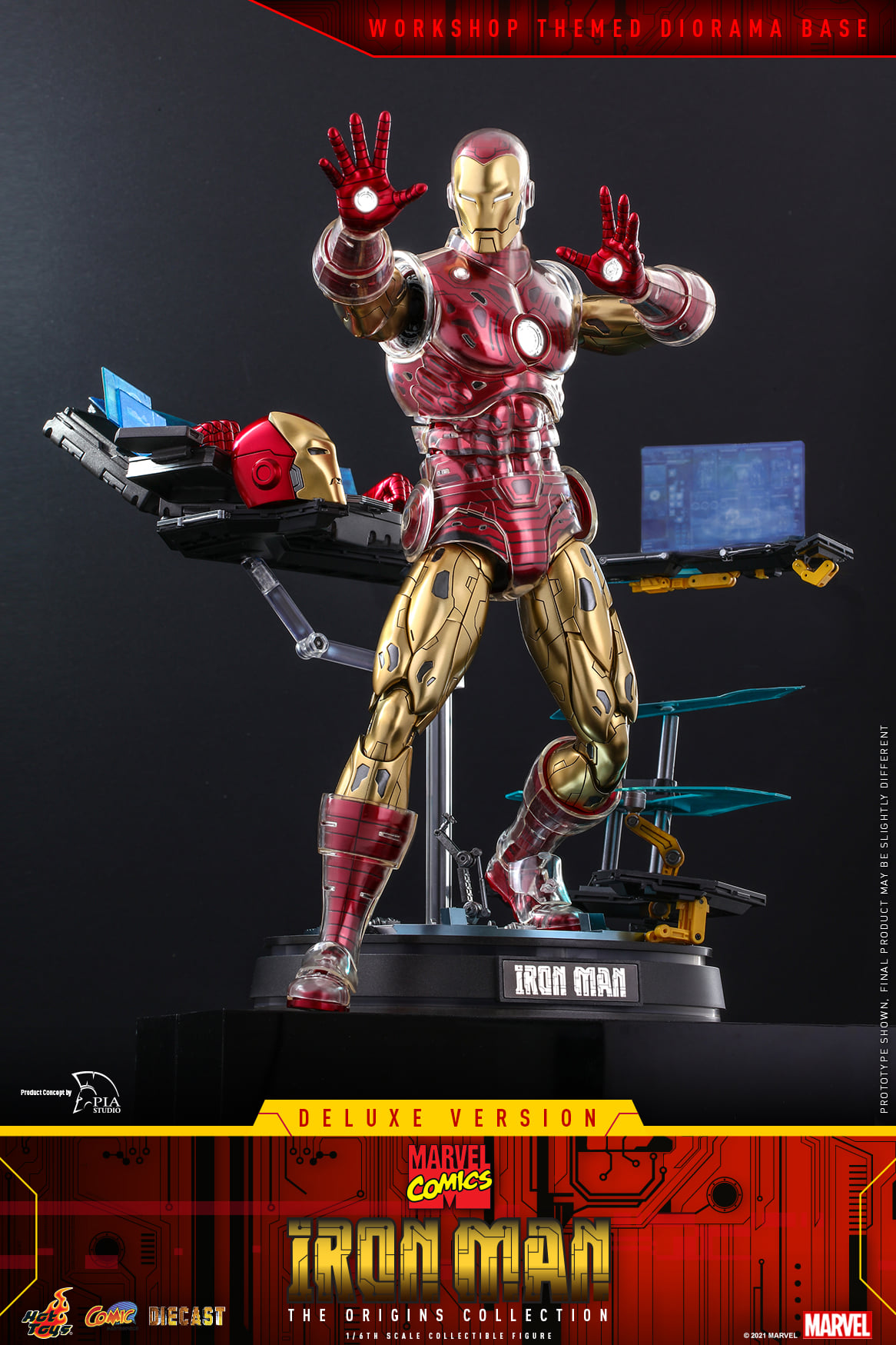 Hot Toys CMS08D38 1/6 Marvel Comics - Iron Man (Deluxe Version) [The Origins Collection]