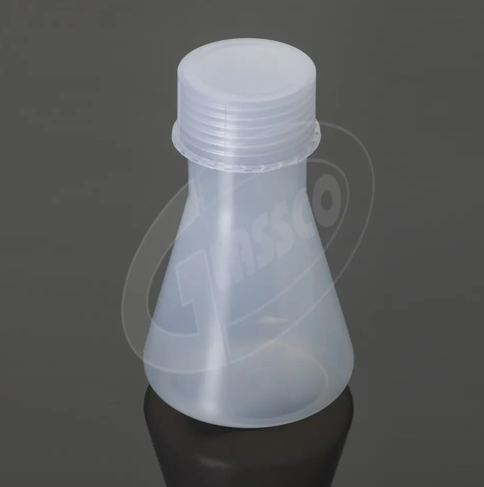 ขวดรูปชมพู่พลาสติก erlenmeyer flask plastic