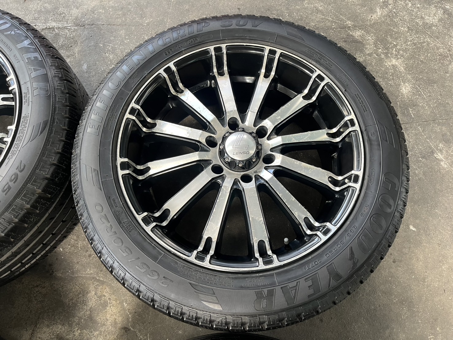 ✨ล้อแม็กแต่ง 6รู139✨Lenso INTIMIDATOR 4 ขอบ 20 พร้อมยาง 265-50-20 GoodYear ปี 20
