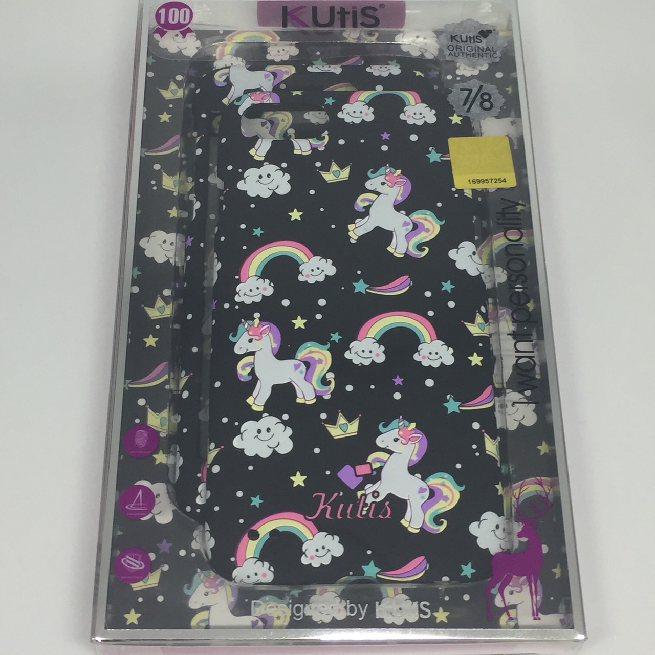 เคสคูทิส (Kutis) ไอโฟน7,8 (ลายม้าโพนี่สีดำ)มาใหม่