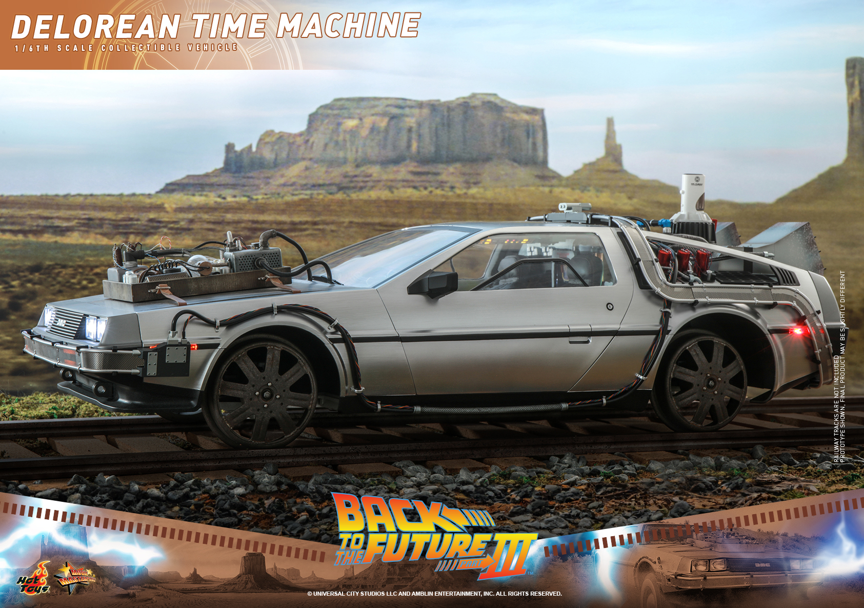 Hot Toys MMS738 1/6 Back to the Future III - DeLorean Time Machine