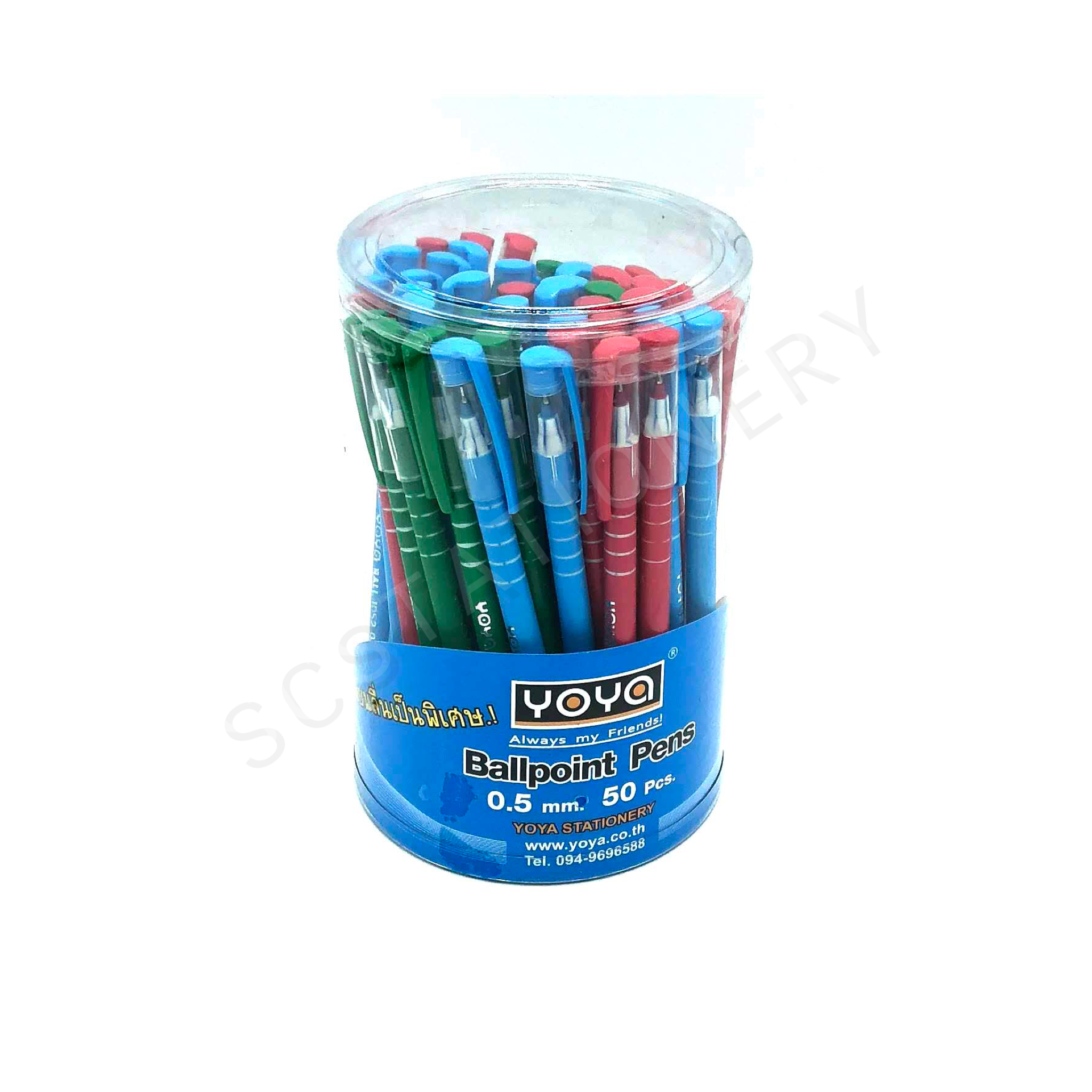 ปากกาหมึกน้ำมัน YOYA NO.1052 หัว0.5มม. แพ็ค 50ด้าม