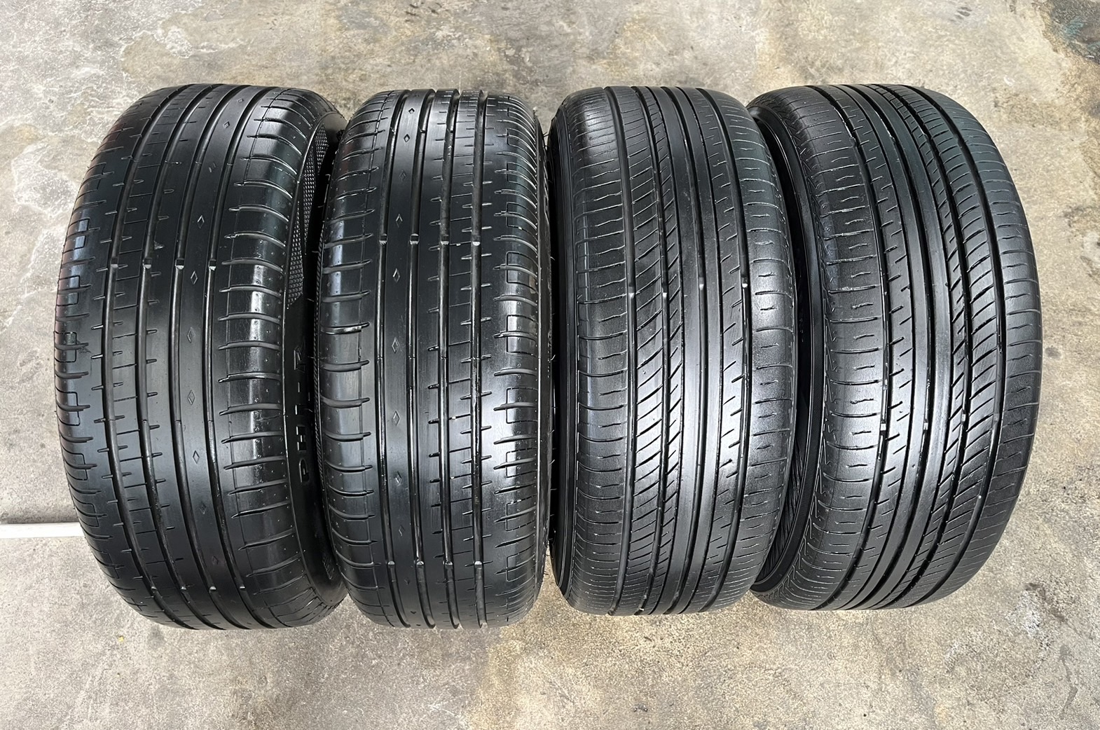 ✨ล้อแม็กแต่ง✨4รู100✨AKINA (งาน SSW) ขอบ 15 สีดำแดง พร้อมยาง 195-55-15 ปี 20