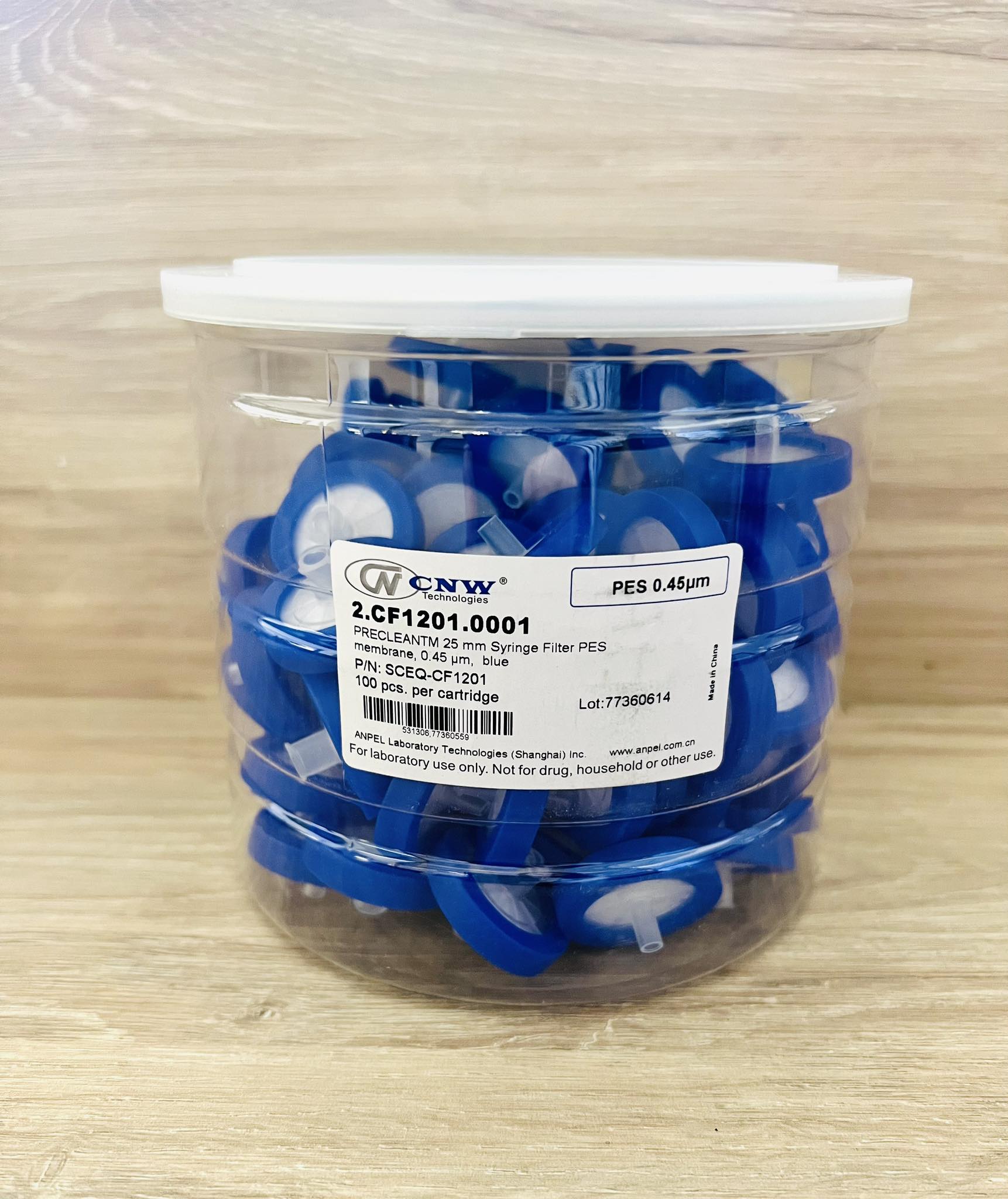 PRECLEAN™ 25 mm Syringe Filter PES membrane(100/pkg)