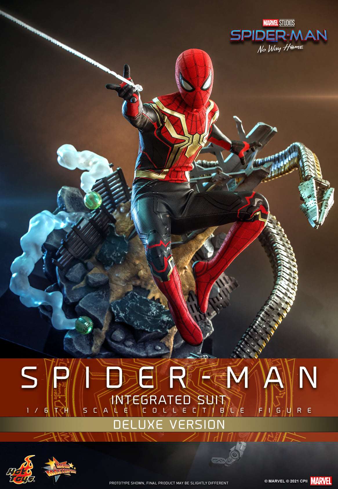 Hot Toys MMS624 1/6 Spider-Man: No Way Home - Spider-Man Integrated Suit (Deluxe Version)