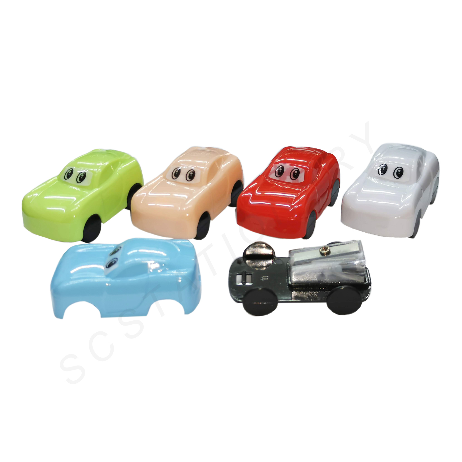 กบเหลาดินสอ รถ NO.3023 แพ็ค 12ชิ้น คละสี