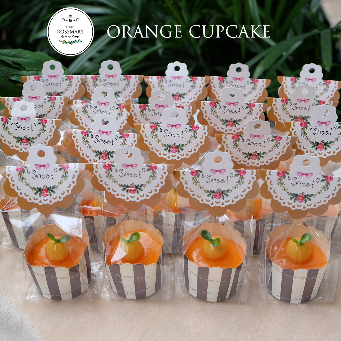 🍊 คัพเค้กส้ม🍊 (แบบใส่ถ้วยคัพเค้ก) Mandarine Orange Cupcake (ราคาต่อชิ้น)