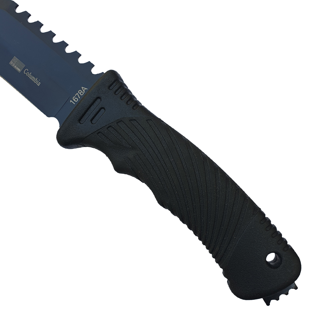 มีดใบตาย มีดพก Columbia 1678A ขนาด 9.1 นิ้ว (23.5 ซม.) พร้อมปลอกมีด ABS เหน็บเข็มขัดสำหรับเก็บมีด