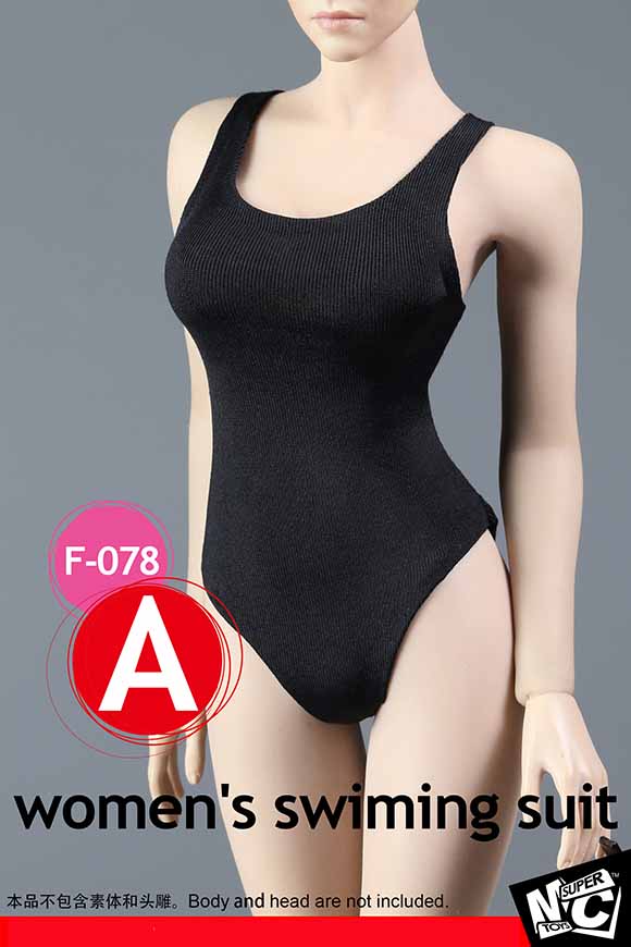 SUPERMCToys F-078 Women's Swimming Suit & Sheer Bodysuit