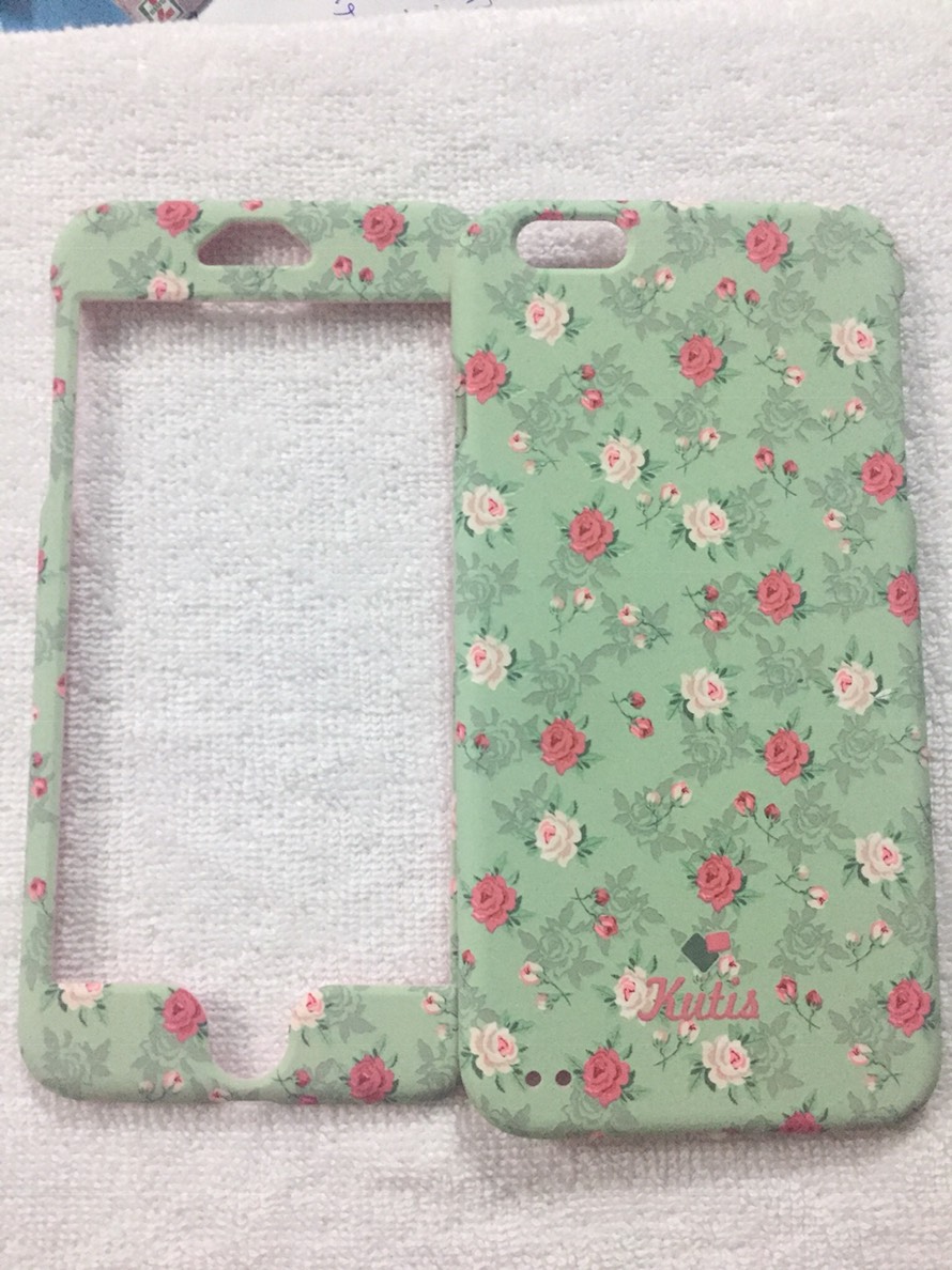 เคสคูทิส (Kutis) ไอโฟน6พลัส,6Sพลัส(ลายดอกไม้ สีเขียว)