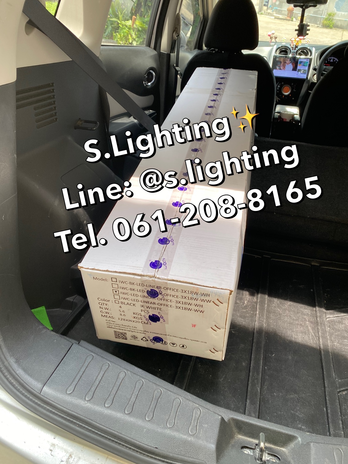 โคมไฟแขวนสลิงเพดาน Linear Office LED 3x18w แสงขาว (เปลี่ยนหลอดได้)