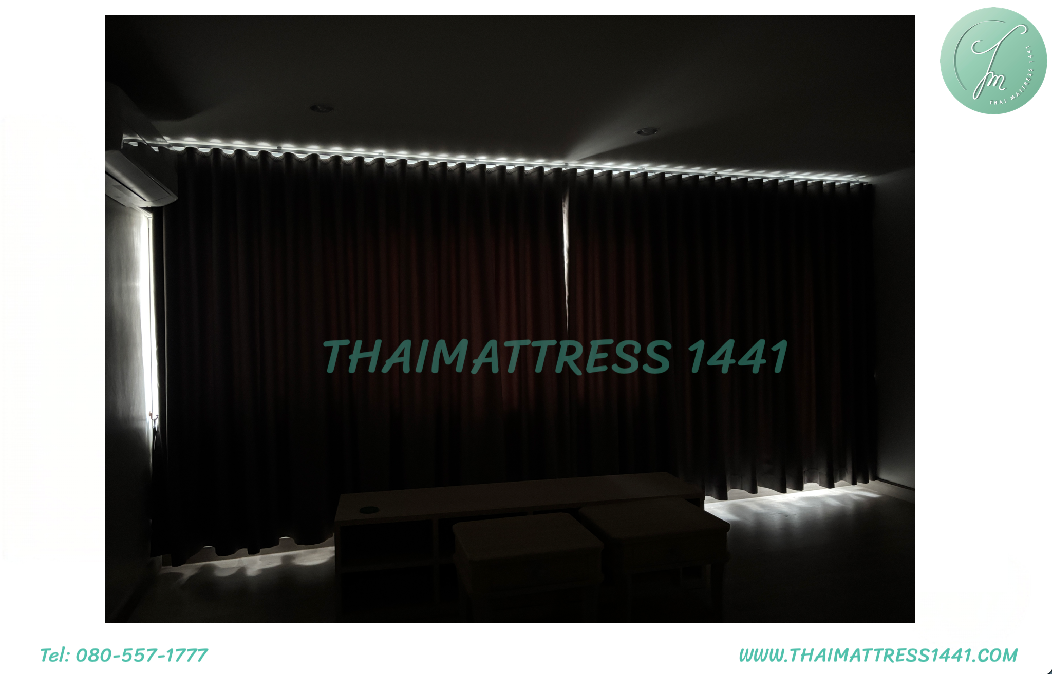 ผ้าม่านลอน กันแสง UV + ผ้าม่านโปร่ง สำหรับบ้านและคอนโด - Wave Curtain with sunblock and UV Protection