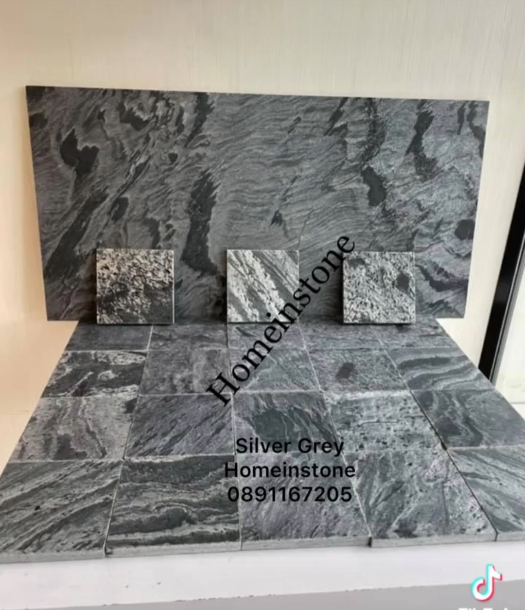 หินปูสระว่ายน้ำ Silver Grey