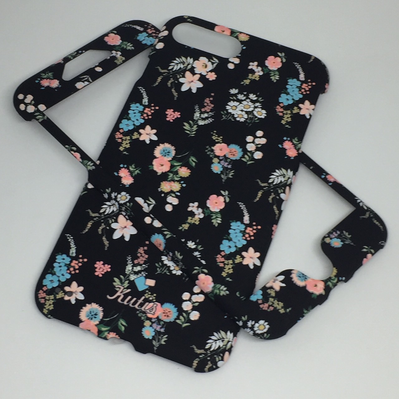 เคสคูทิส(Kutis)ไอโฟน7พลัส,8พลัส(ลายช่อดอกไม้new)มาใหม่ เคสประกบหน้า-หลัง เคสเรืองแสง