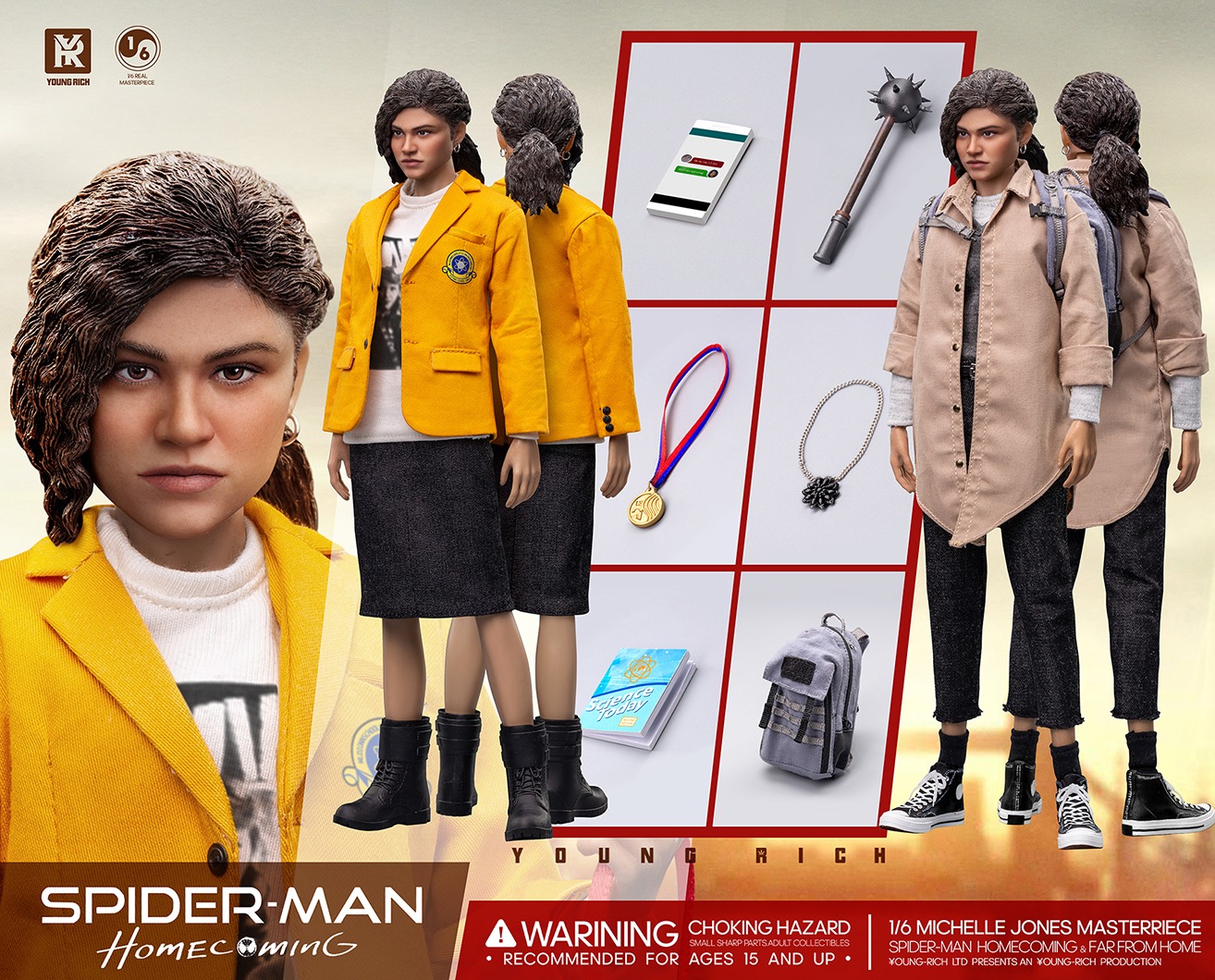Young Rich Toys YR010 1/6 Spider-Man: Homecoming & Far From Home - Michelle Jones Masterriece